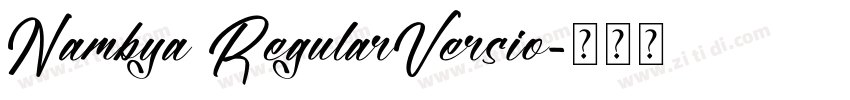 Nambya RegularVersio字体转换